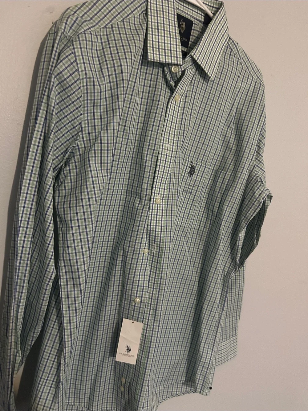Polo by Ralph Lauren Light Green & Blue Plaid Button-Up Shirt